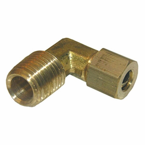 F&M Tool & Plastics 0.25 Compresion x 0.25 Male Pipe Brass Elbow, 6PK 208054